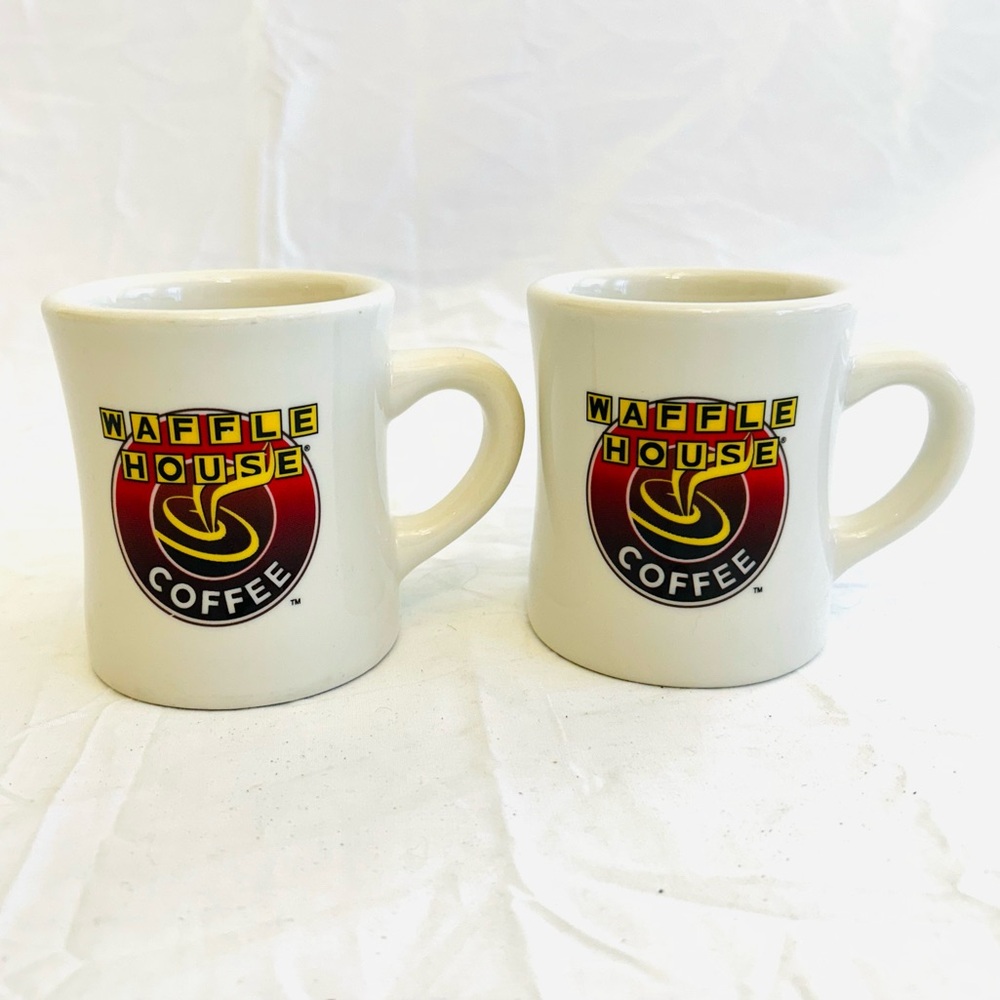 Vintage Waffle House Classic Diner-Style Coffee Mugs Set of 2